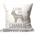4 Wooden Shoes Personalized I Love My French Bulldog Throw Pillow FWDS1657